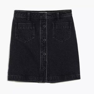 Madewell Black Denim Skirt